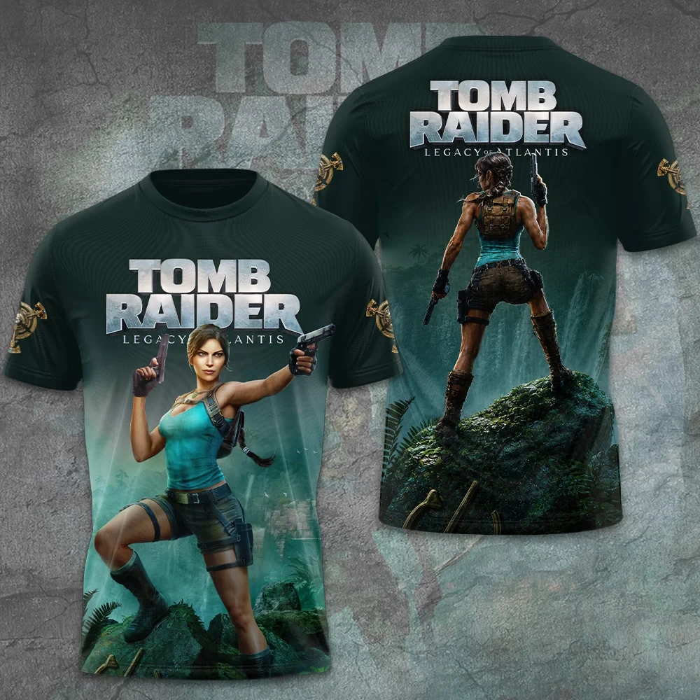 Tomb Raider Legacy of Atlantis T-Shirt Tomb Raider Merch Gift Ideas For Gamers Tomb Raider Legacy of Atlantis T-Shirt Tomb Raider Merch Gift Ideas For Gamers