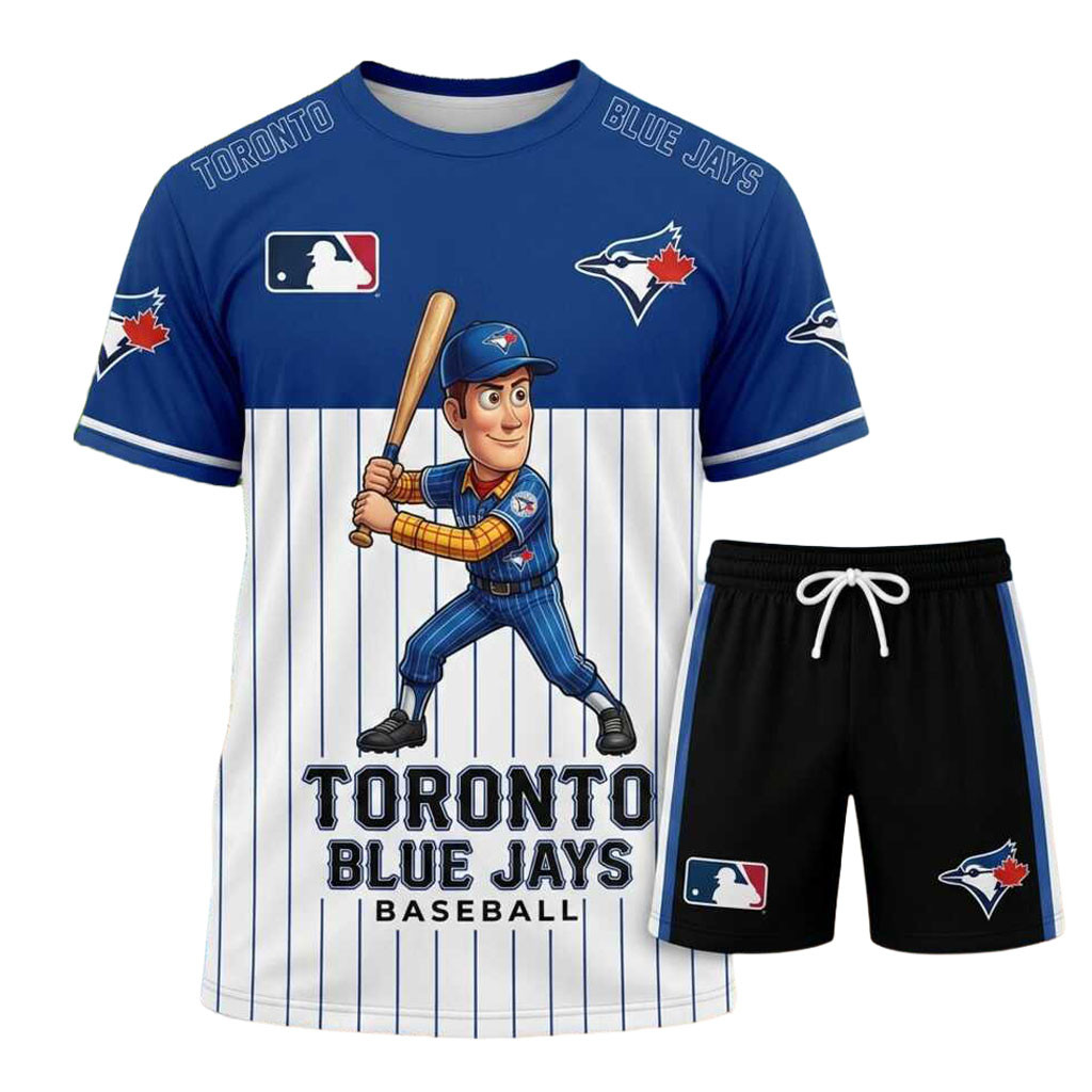 Toronto Blue Jays Baseball Woody Character Shirt And Shorts Blue Jays Merch Gift For Fans Toronto Blue Jays Baseball Woody Character Shirt And Shorts Blue Jays Merch Gift For Fans