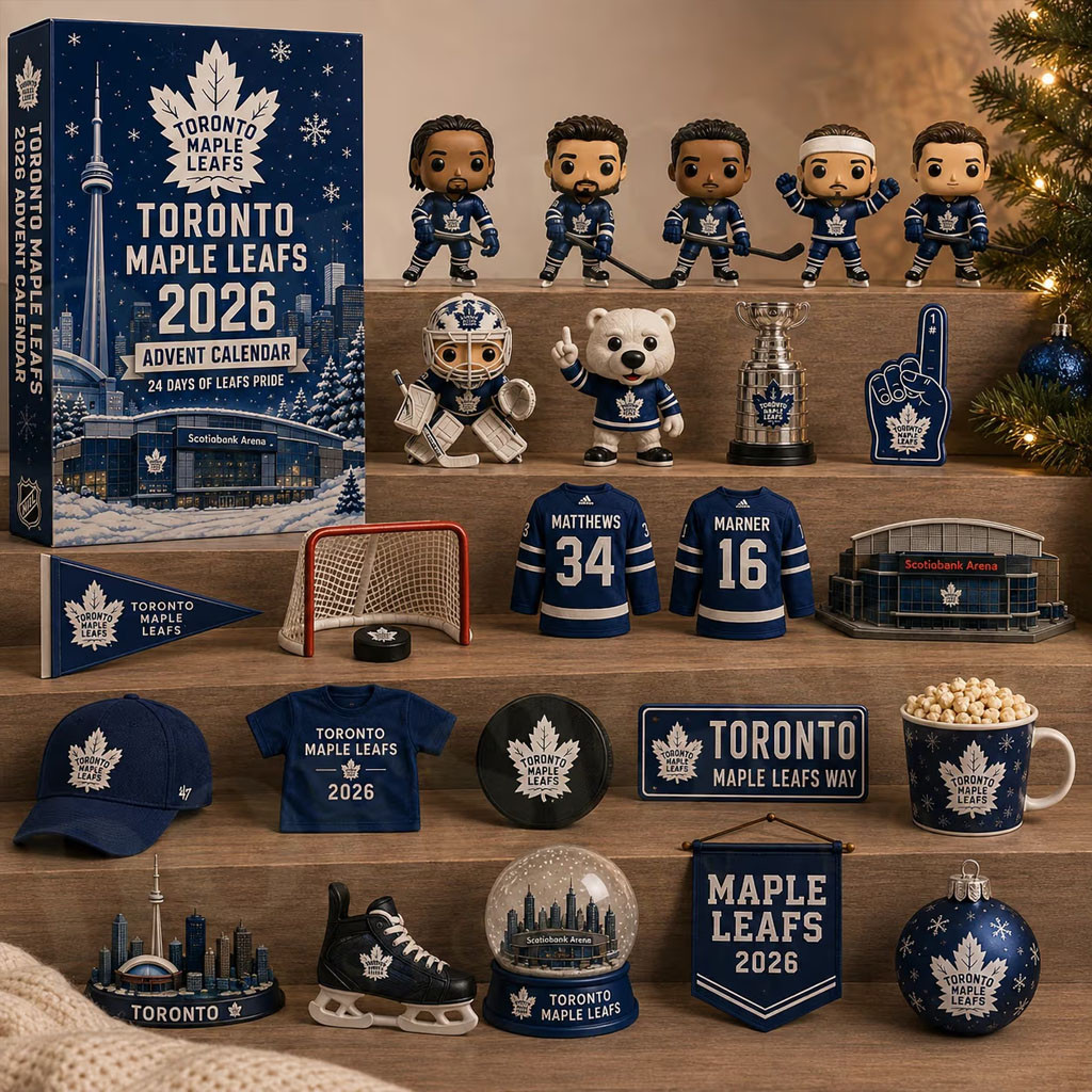 Toronto Maple Leafs 2026 Advent Calendar Christmas Tree Ornaments Leafs Merch Hockey Fans Gift