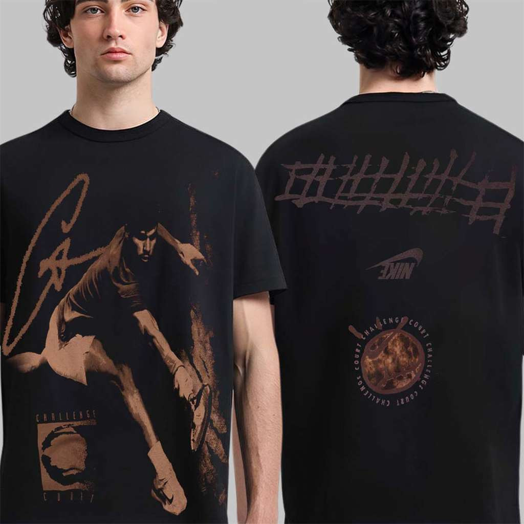 Travis Scott Cactus Jack Athletes Series Carlos Alcaraz Black T-Shirt Travis Scott Merch Gifts