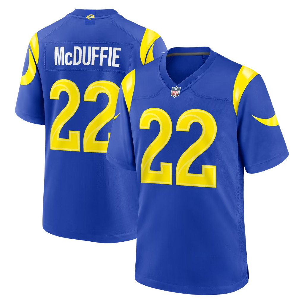 Trent McDuffie Jersey Shirt 2026 Los Angeles Rams Merch #22 LA Rams Team Game Player Jersey Trent McDuffie Jersey Shirt 2026 Los Angeles Rams Merch #22 LA Rams Team Game Player Jersey