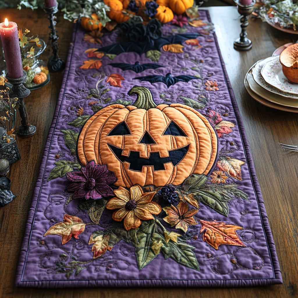 Tricklight Quilted Table Runner Autumn Table Runner Halloween Family Gifts Tricklight Quilted Table Runner Autumn Table Runner Halloween Family Gifts