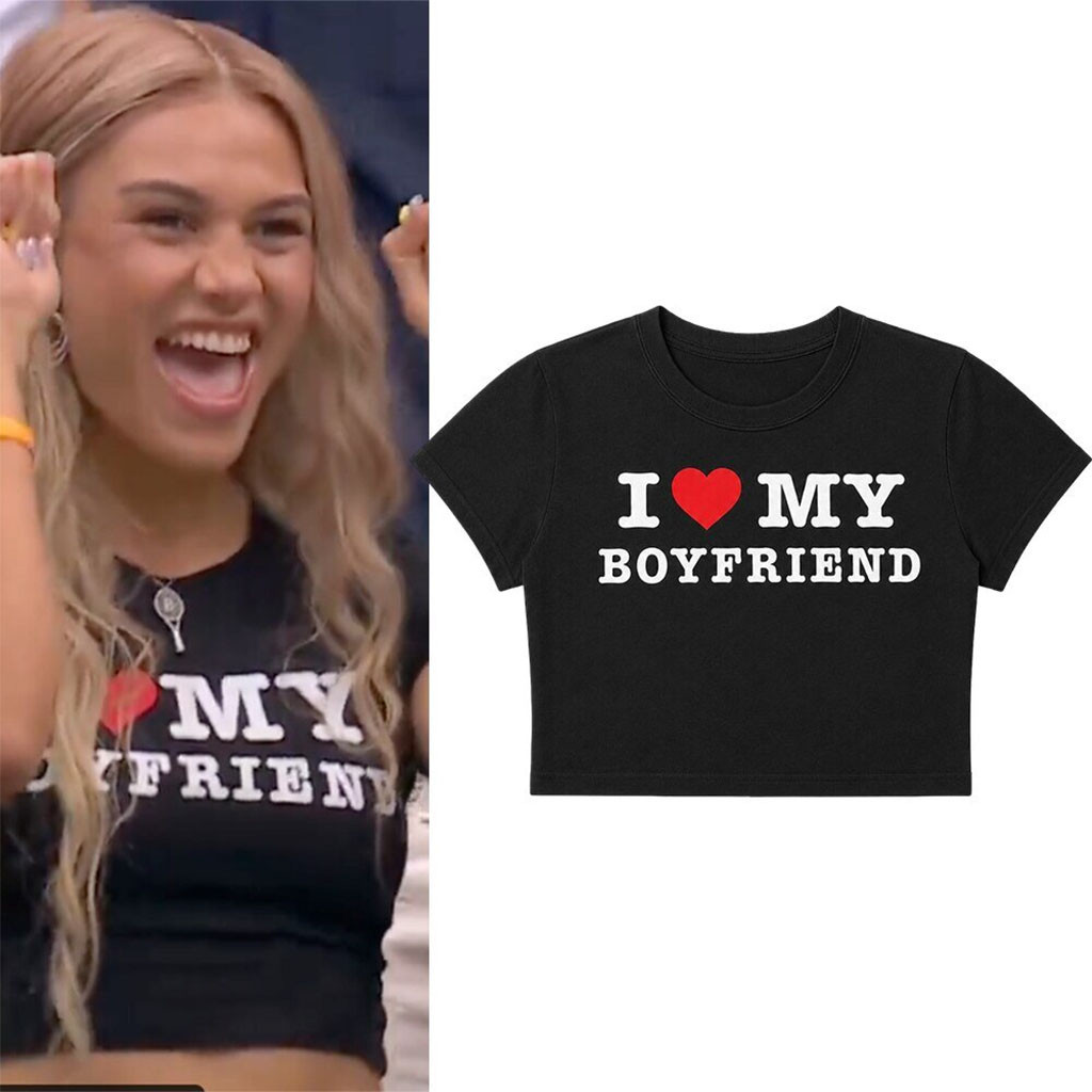 Trinity Rodman I Love My Boyfriend Cropped T-Shirt Trinity Rodman Merch Gifts For Soccer Fan