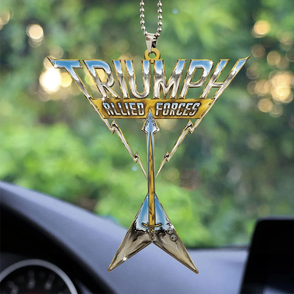 Triumph Band Allied Forces Acrylic Car Ornament Car Hanging Decor Triumph Band Merch Gifts
