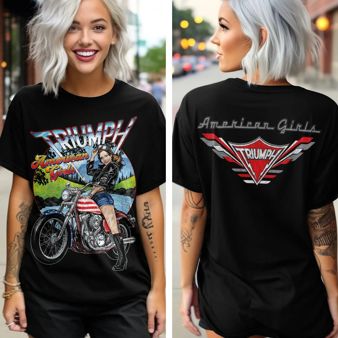 Triumph Tour Merch 2026 American Girl T-Shirt Cool Gifts For Rock Lovers