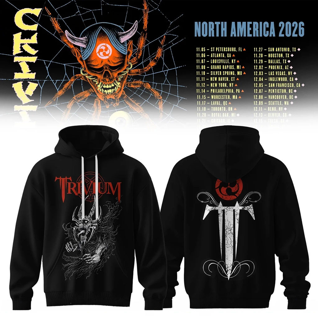 Trivium North America Tour 2026 Hoodie Trivium Merch Gift For Concert Fan Trivium North America Tour 2026 Hoodie Trivium Merch Gift For Concert Fan