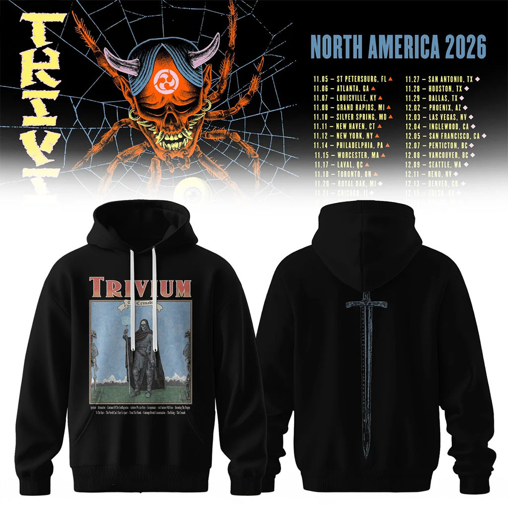 Trivium North America Tour 2026 Hoodie Trivium Merch Heavy Metal Band Fan Gift