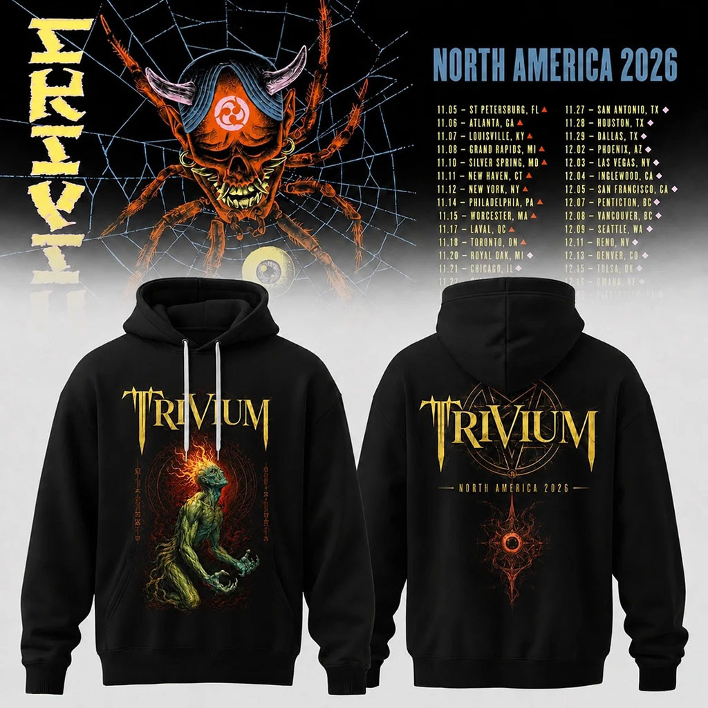 Trivium North America Tour 2026 Hoodie Trivium Merch Heavy Metal Band Gear Music Lovers Gifts