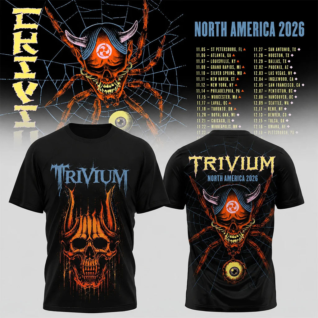 Trivium North America Tour 2026 Shirt Black Trivium Merch Concert Music Lover Gift Trivium North America Tour 2026 Shirt Black Trivium Merch Concert Music Lover Gift