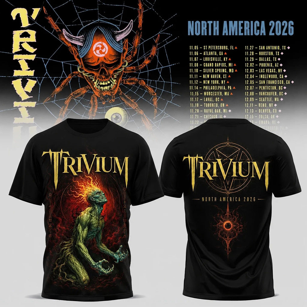 Trivium North America Tour 2026 Shirt Black Trivium Merch Metal Band Apparel Music Lover Gift