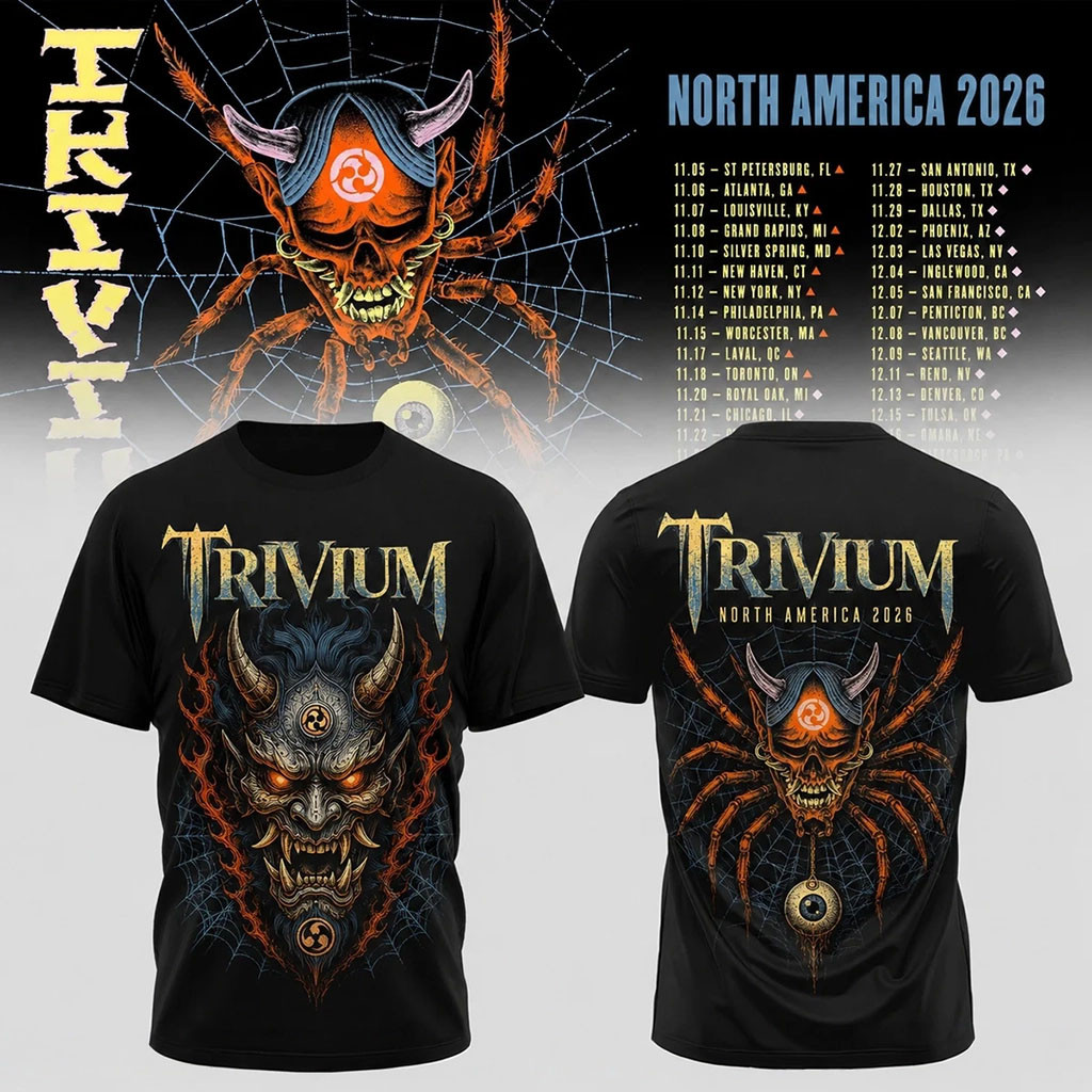 Trivium North America Tour 2026 T-Shirt Trivium Merch Gift For Metalcore Band Fan