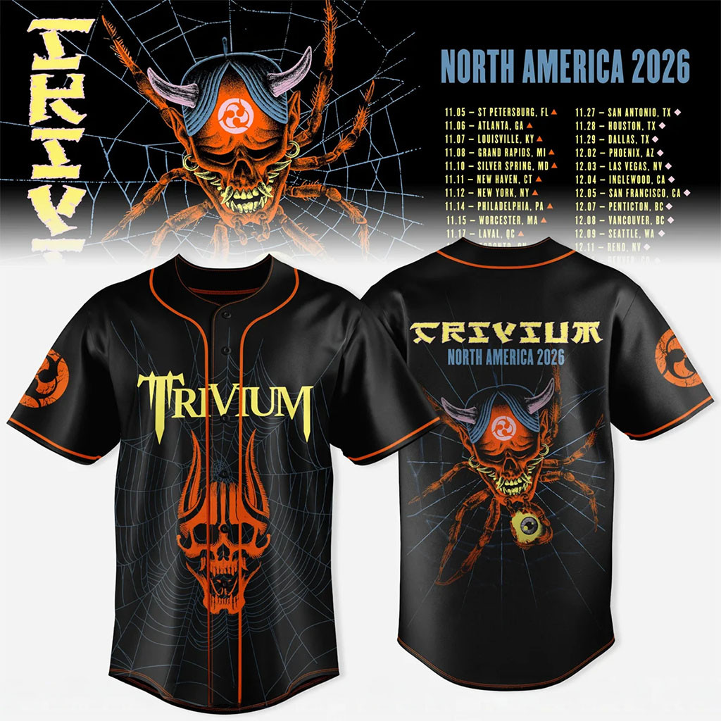 Trivium North America Tour Baseball Jersey Trivium Merch Heavy Metal Band Fan Gift