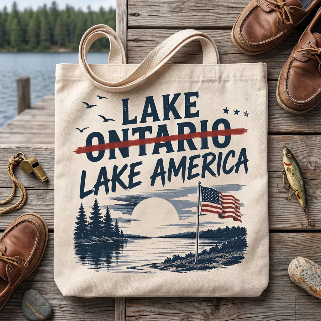 Trump Lake Ontario Lake America Patriotic Tote Bag Political Merch Gifts For Friends