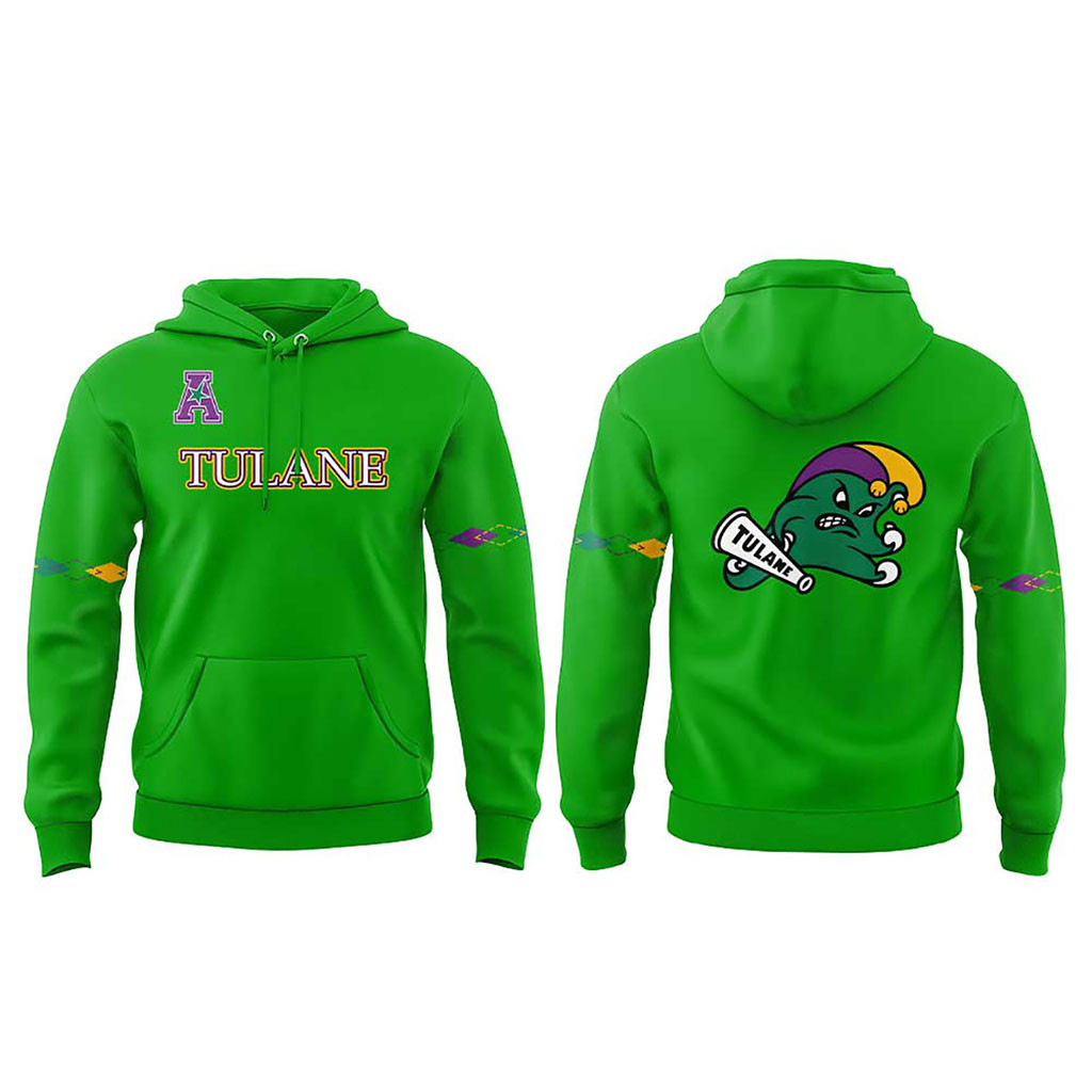 Tulane Football City Edition The King Of Mardi Gras Hoodie Tulane Green Wave Merch Fan Gifts