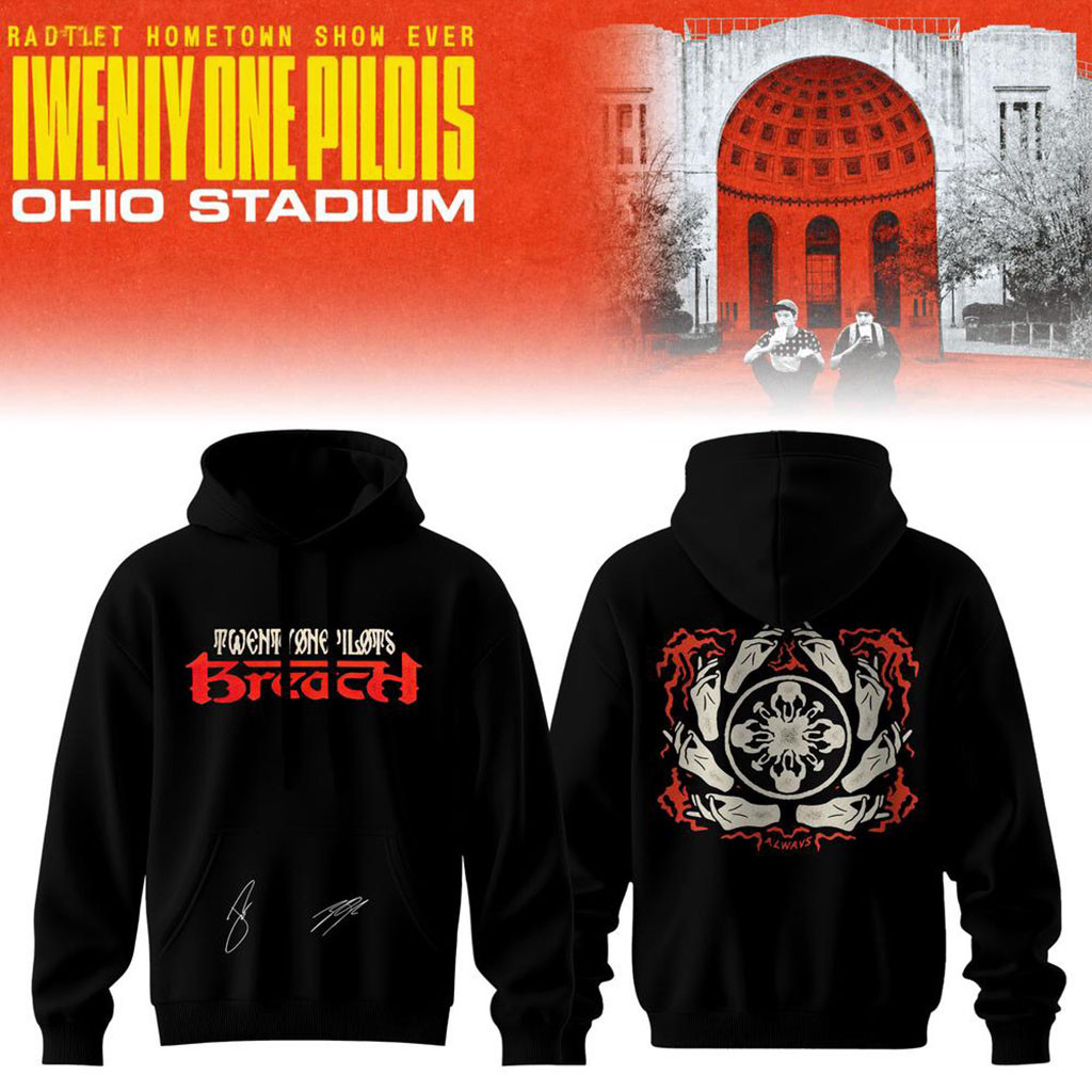 Twenty One Pilots 2026 Shows Signature Breach Hoodie Twenty One Pilots Merch Fans Gifts