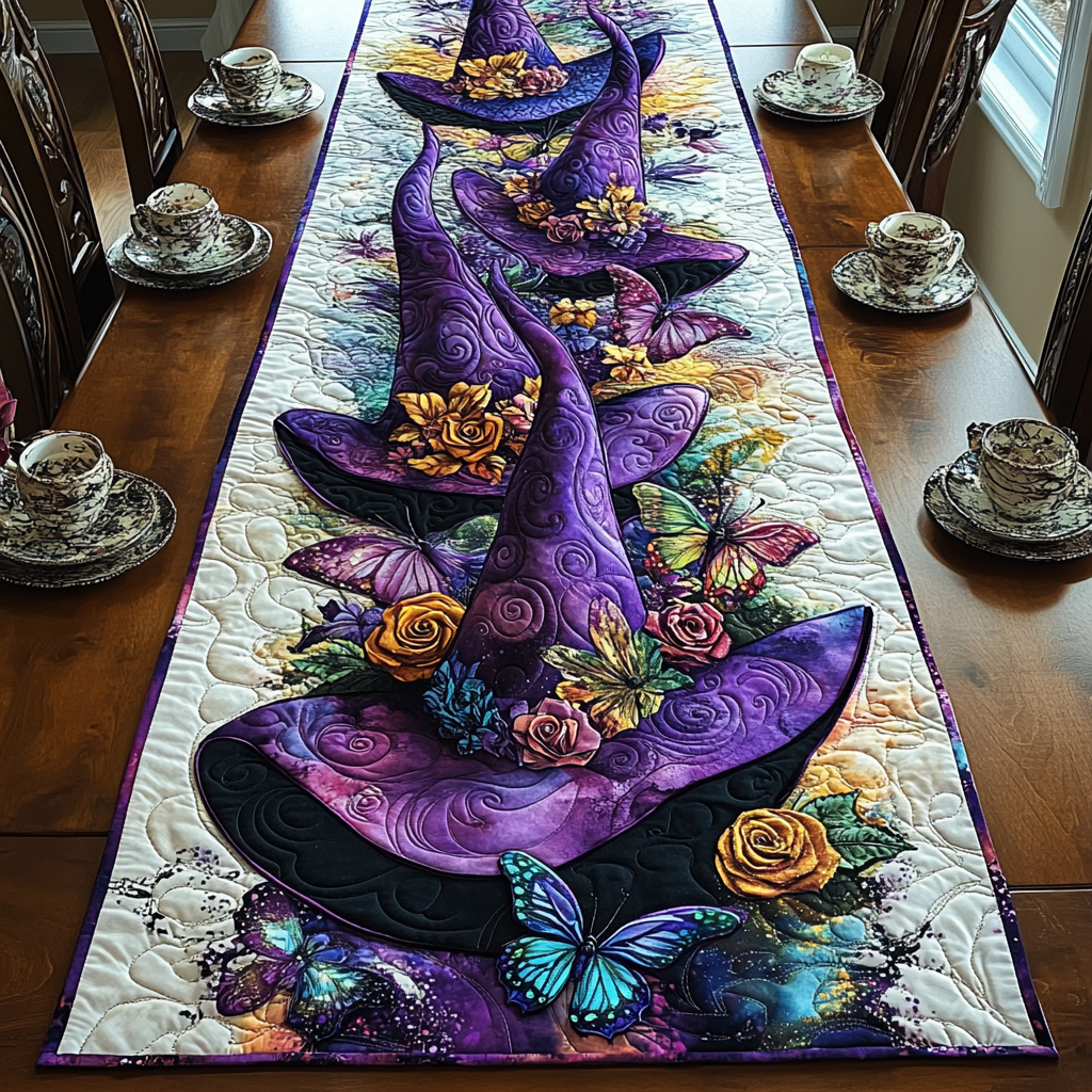 Twilight Garden Quilted Table Runner Best Table Runner Halloween Themed Gifts