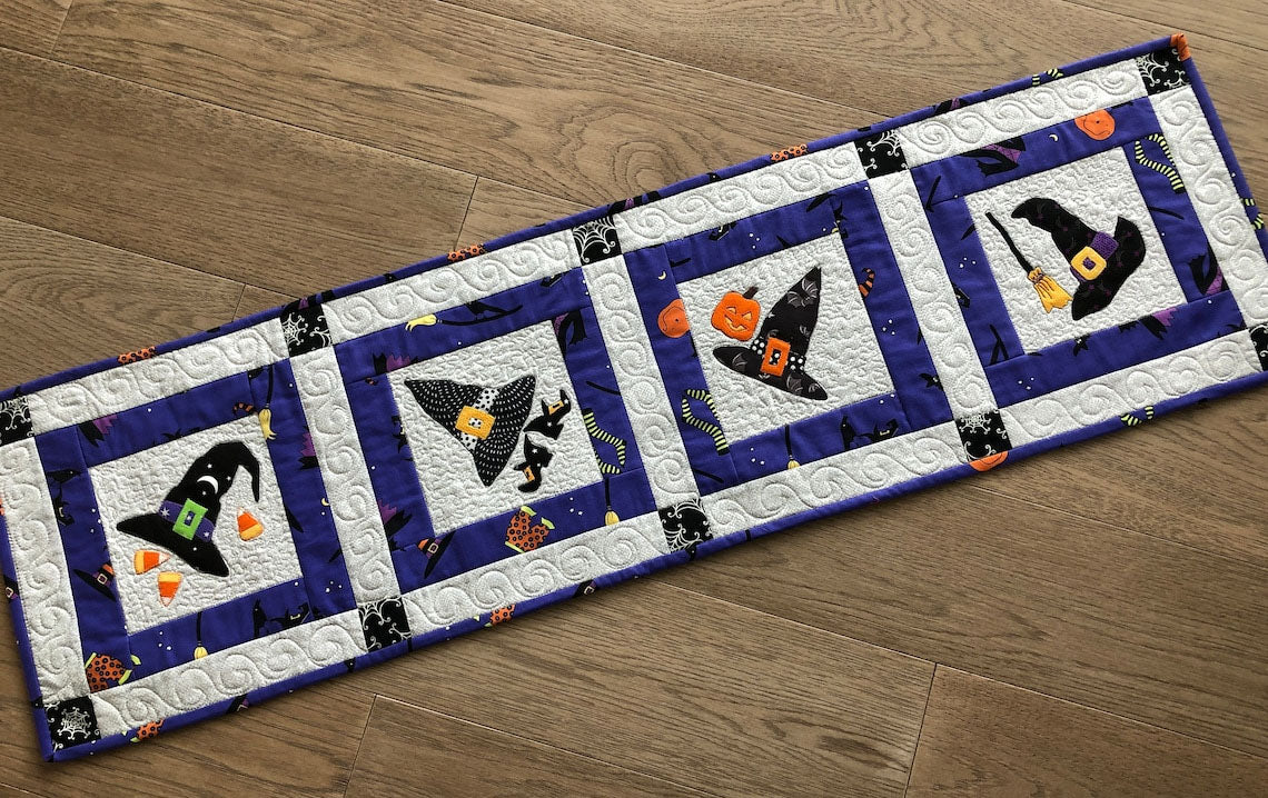 Twilight Tricks Quilted Table Runner Unique Table Runner Gift Halloween Twilight Tricks Quilted Table Runner Unique Table Runner Gift Halloween