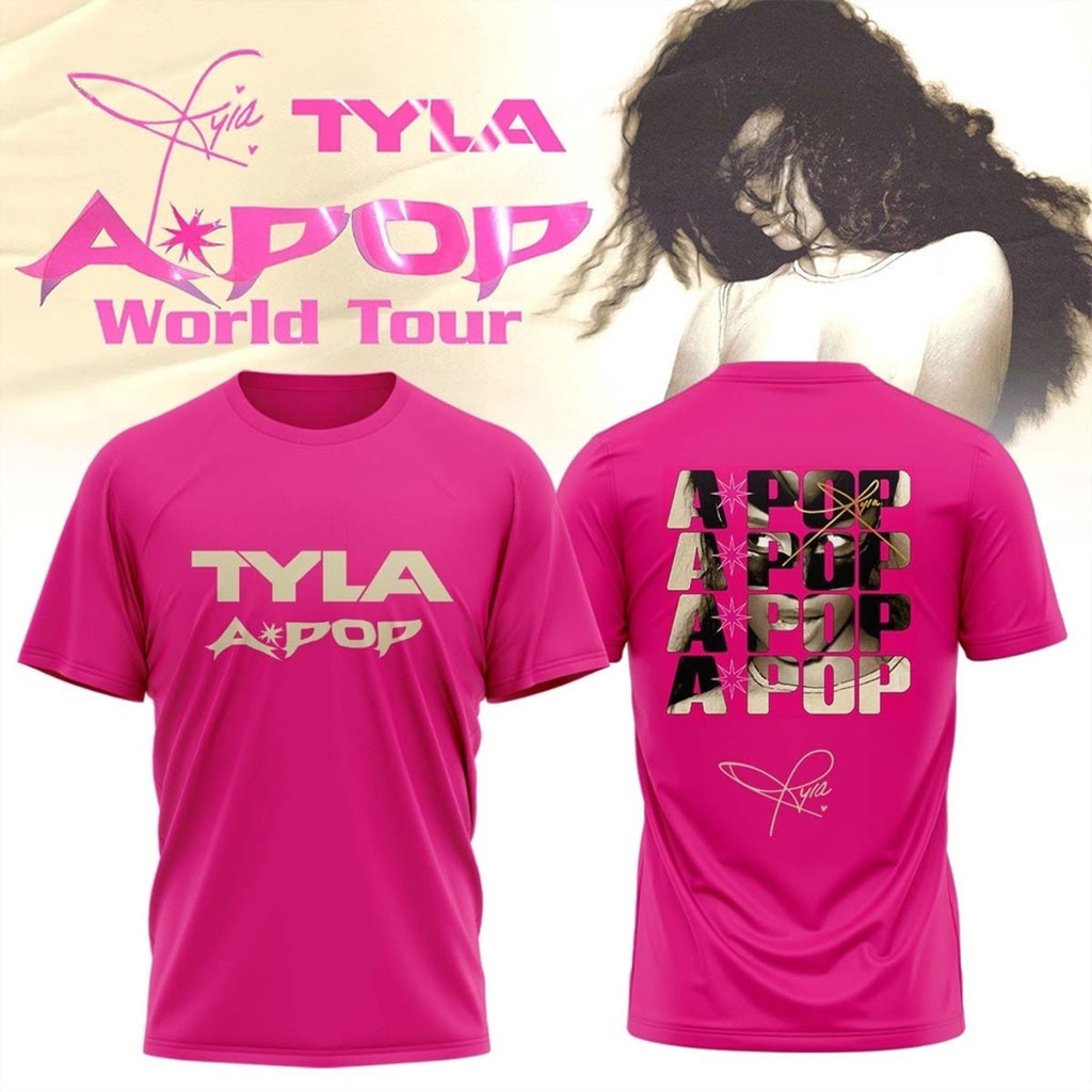 Tyla A POP World Tour Signature 2026 T-Shirt Tyla Merch Birthday Gift For BFF Tyla A POP World Tour Signature 2026 T-Shirt Tyla Merch Birthday Gift For BFF