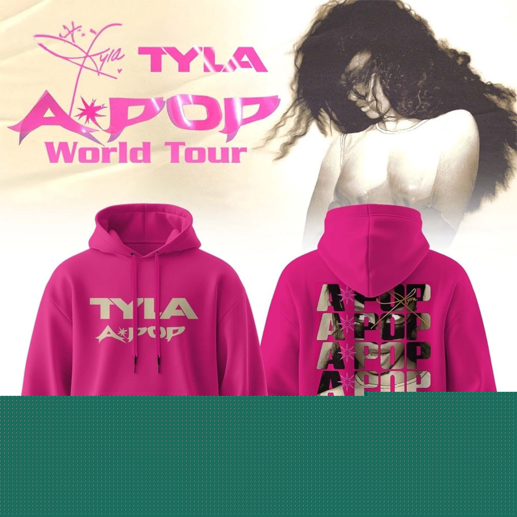 Tyla Merch A POP World Tour Signature 2026 Hoodie Pink Gifts For Music Enthusiasts