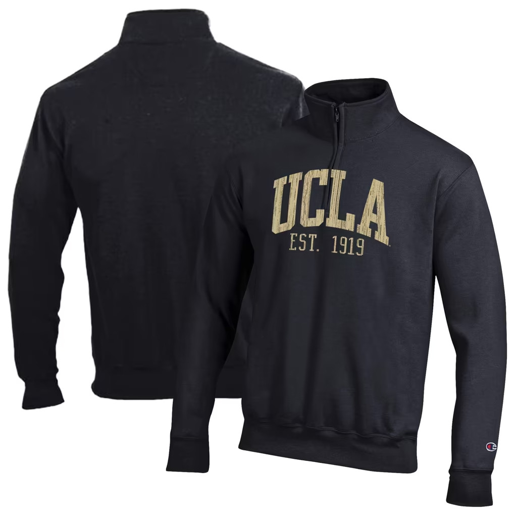 UCLA Bruins Merch 2026 UCLA Bruins Champion Powerblend Quarter Zip Shirt Black Game Day Gifts UCLA Bruins Merch 2026 UCLA Bruins Champion Powerblend Quarter Zip Shirt Black Game Day Gifts