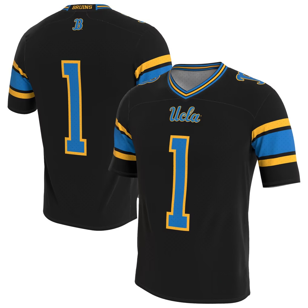 UCLA Bruins Merch 2026 UCLA Bruins GameDay Greats Collegiate Football Blackout Jersey #1 Jersey