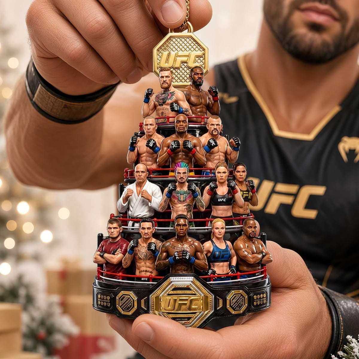 UFC Legends Never Die Acrylic Christmas Ornament Gifts For Fighting Shows Lovers