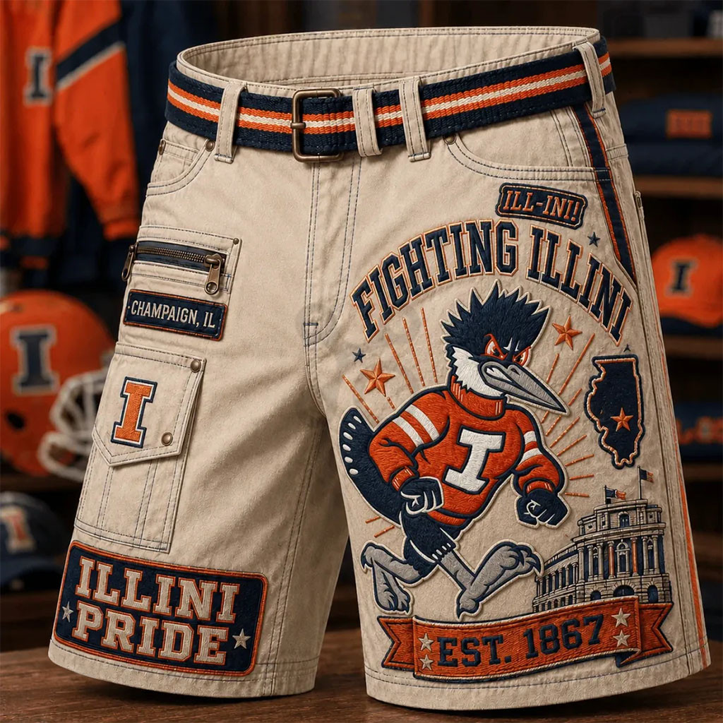 University Of Illinois Fighting Illini Shorts Illini Pride Merch Best Gift For Brothers University Of Illinois Fighting Illini Shorts Illini Pride Merch Best Gift For Brothers