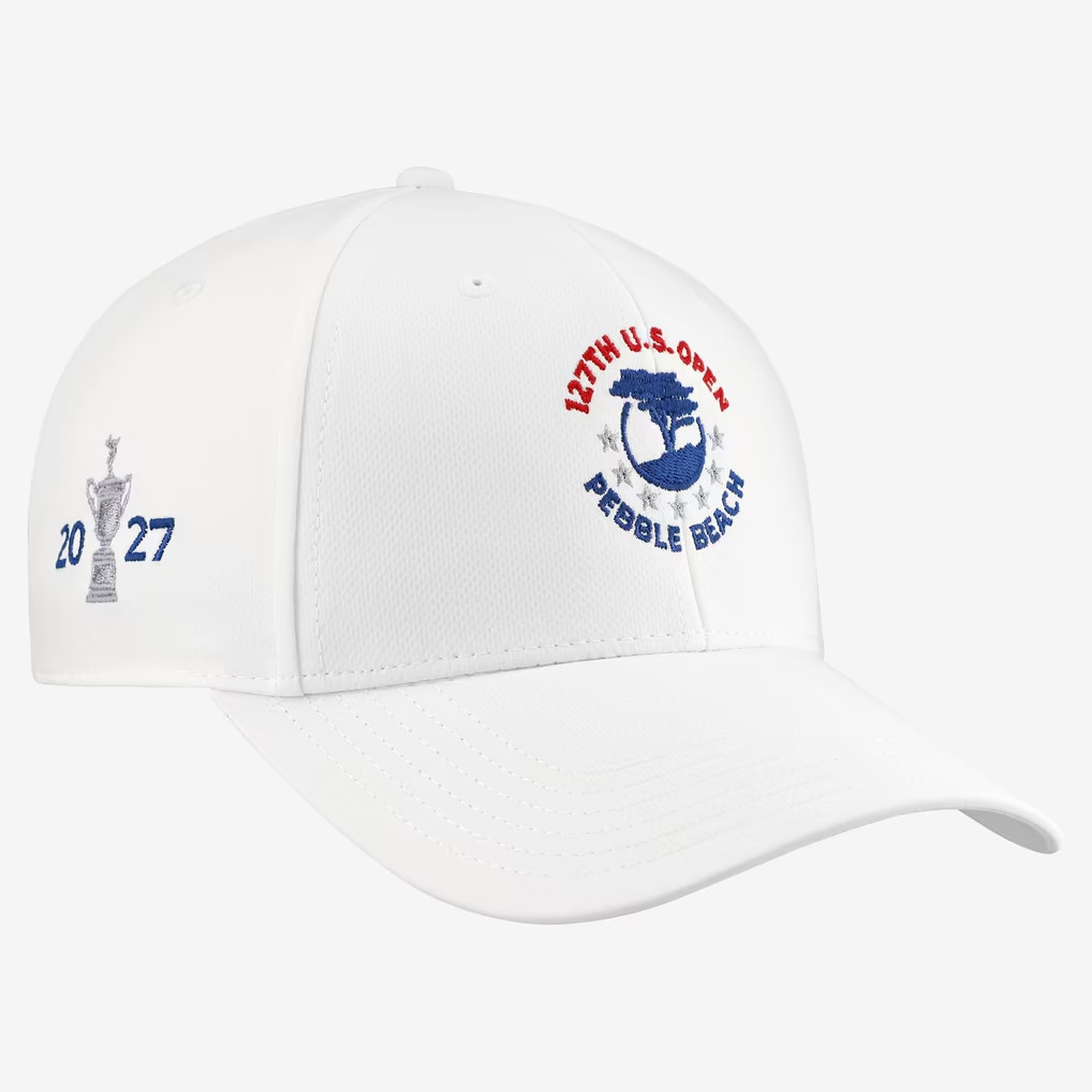 US Open Merch 2027 127th US Open Pebble Beach White Hat Embroidered Gift Ideas For Golfers