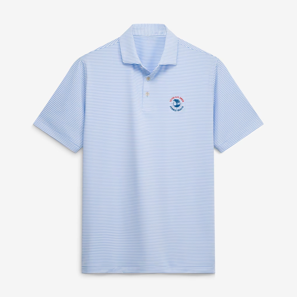 US Open Merch 2027 127th US Open Peter Millar Light Blue Polo Shirt Gifts For Golf Lovers