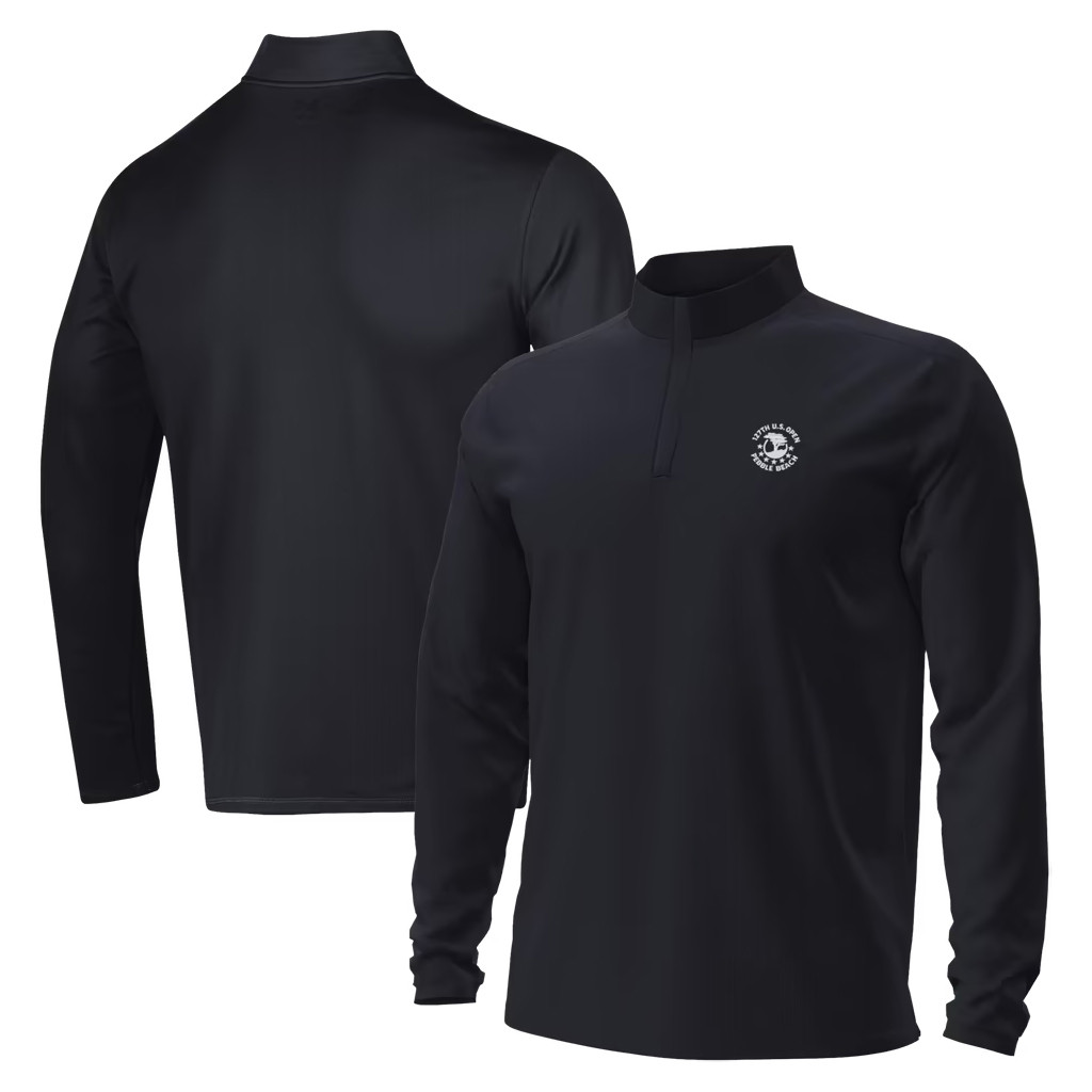 US Open Merch 2027 127th US Open Under Armour Black Motion Quarter-Zip Sweatshirt Golfer Gifts