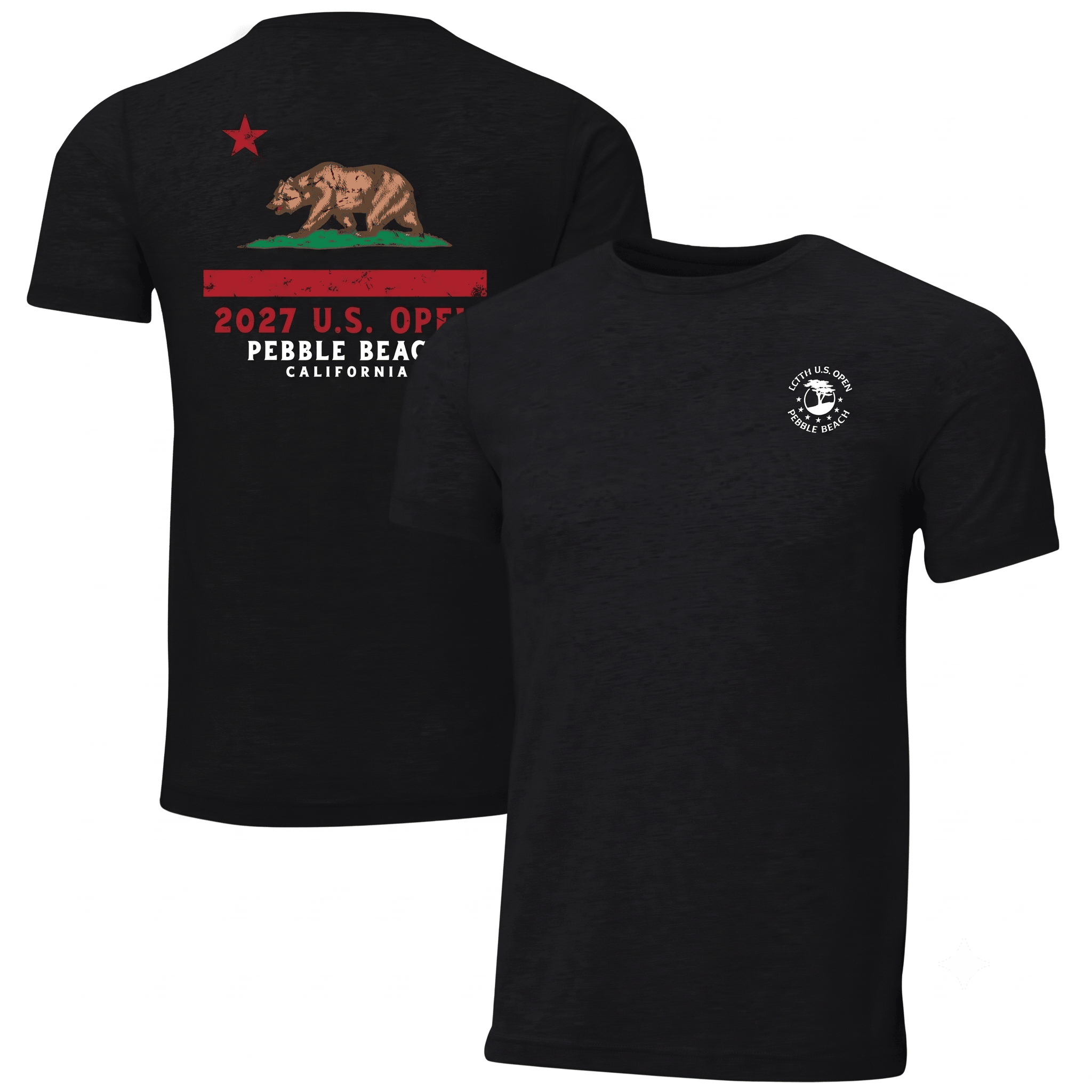 US Open Merch 2027 US Open Ahead Navy California Bear T-Shirt Golf Gifts For Dad