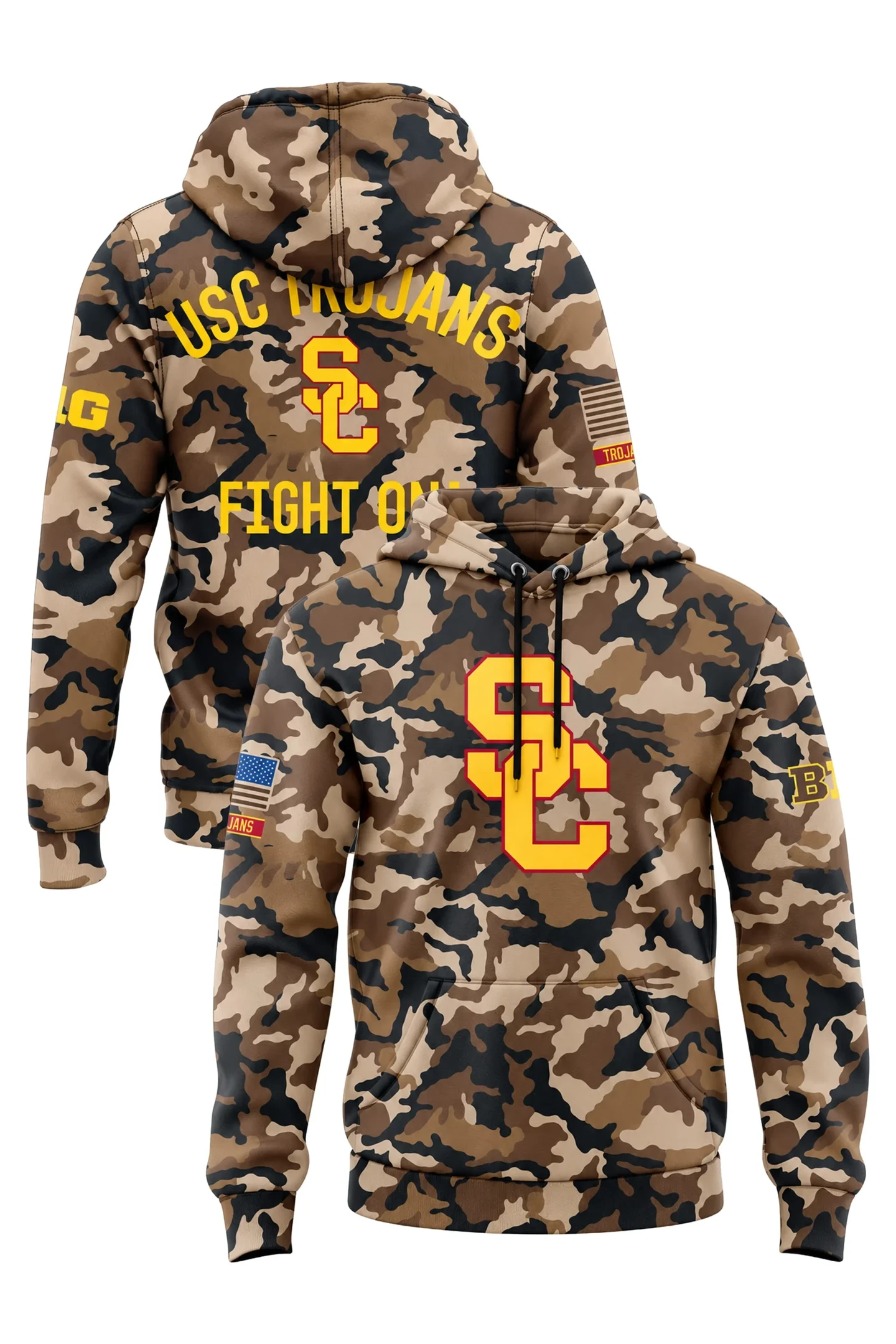 USC Trojans Football Military Appreciation 2026 Camo Hoodie USC Trojans Merch Gift For Veteran