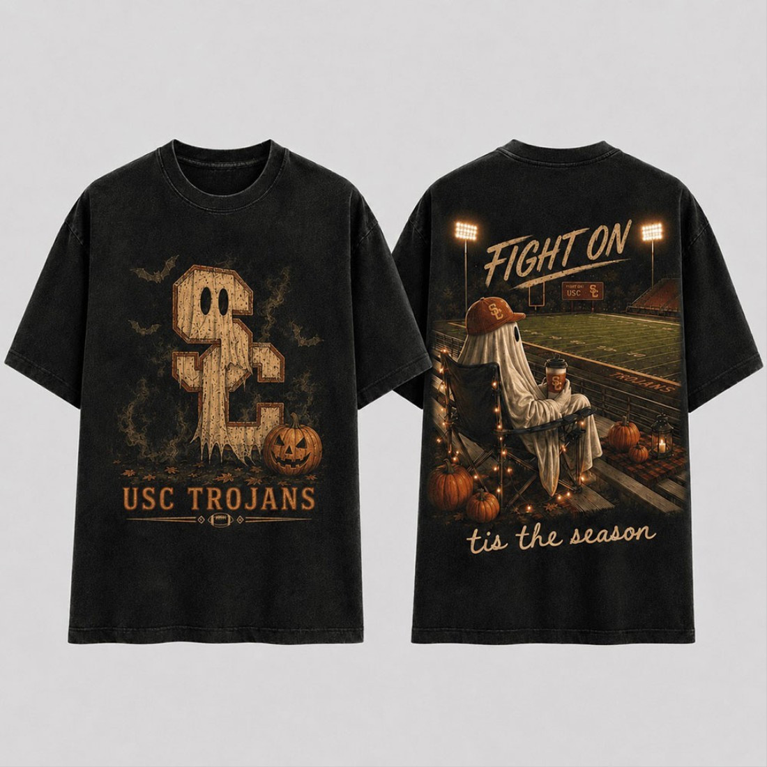 USC Trojans Halloween Ghost T-Shirt Tis The Season Fight On Shirt USC Trojans Merch Fan Gifts USC Trojans Halloween Ghost T-Shirt Tis The Season Fight On Shirt USC Trojans Merch Fan Gifts