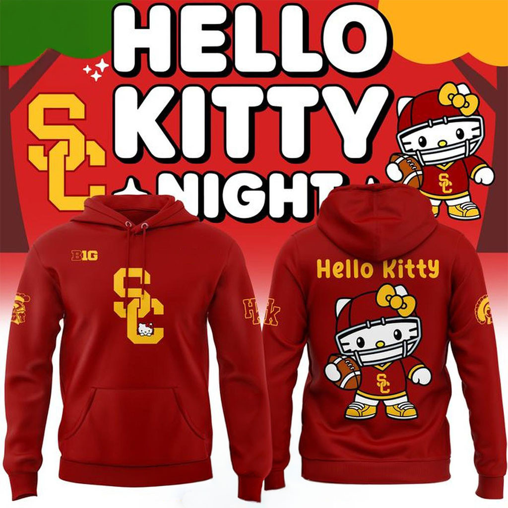 USC Trojans x Hello Kitty Football Night 2026 Hoodie USC Trojans Merch Football Fan Gift Ideas