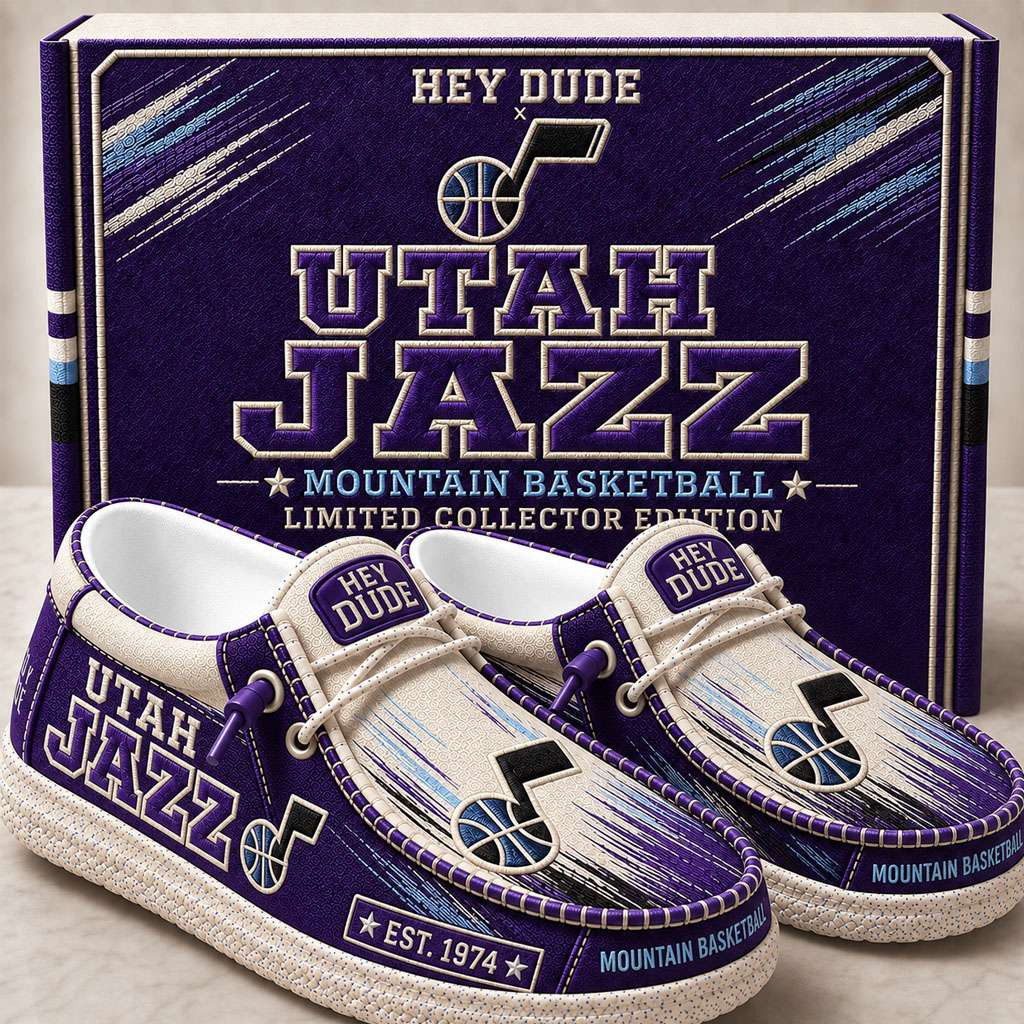 Utah Jazz Merch Est 1974 Mountain Basketball Slip-On Loafers Gifts For Him Utah Jazz Merch Est 1974 Mountain Basketball Slip-On Loafers Gifts For Him