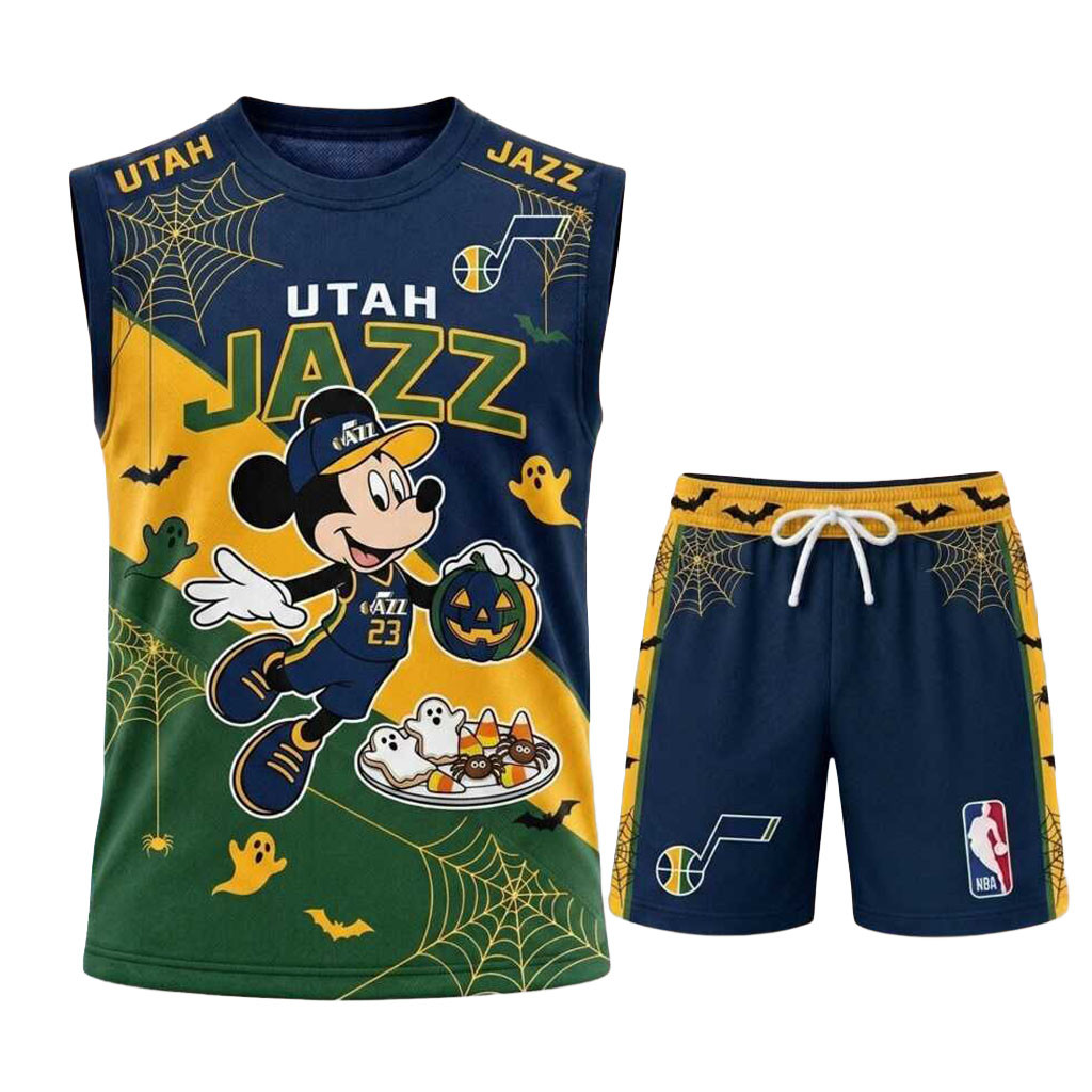 Utah Jazz Mickey Mouse Halloween Basketball Muscle Tank And Shorts Utah Jazz Merch Brother Gift Utah Jazz Mickey Mouse Halloween Basketball Muscle Tank And Shorts Utah Jazz Merch Brother Gift
