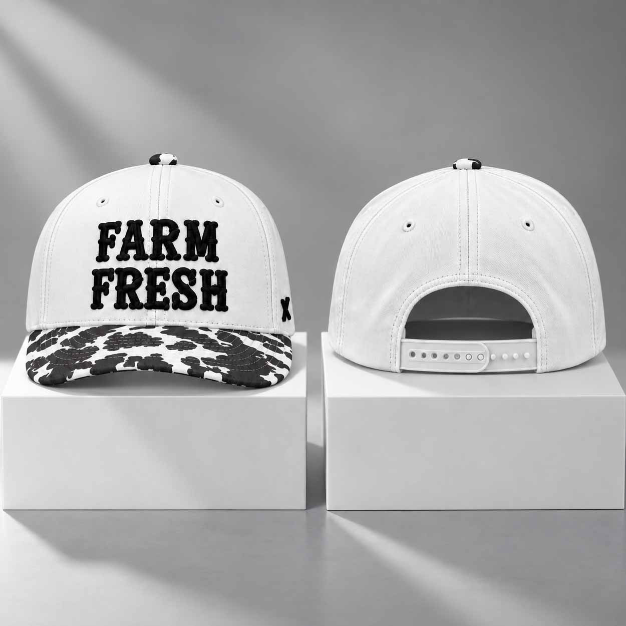 Utah State Football Farm Fresh Cow Hat Embroidered Utah State Aggies Merch Fans Gifts
