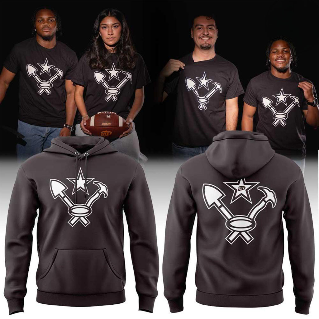 UTEP Miners Football Heritage Night Dark Charcoal Hoodie UTEP Miners Merch Football Fan Gear UTEP Miners Football Heritage Night Dark Charcoal Hoodie UTEP Miners Merch Football Fan Gear