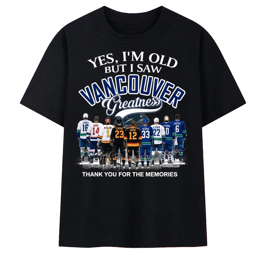 Vancouver Canucks Legends Greatness Vintage Hockey T-Shirt Canucks Merch Hockey Fans Gifts