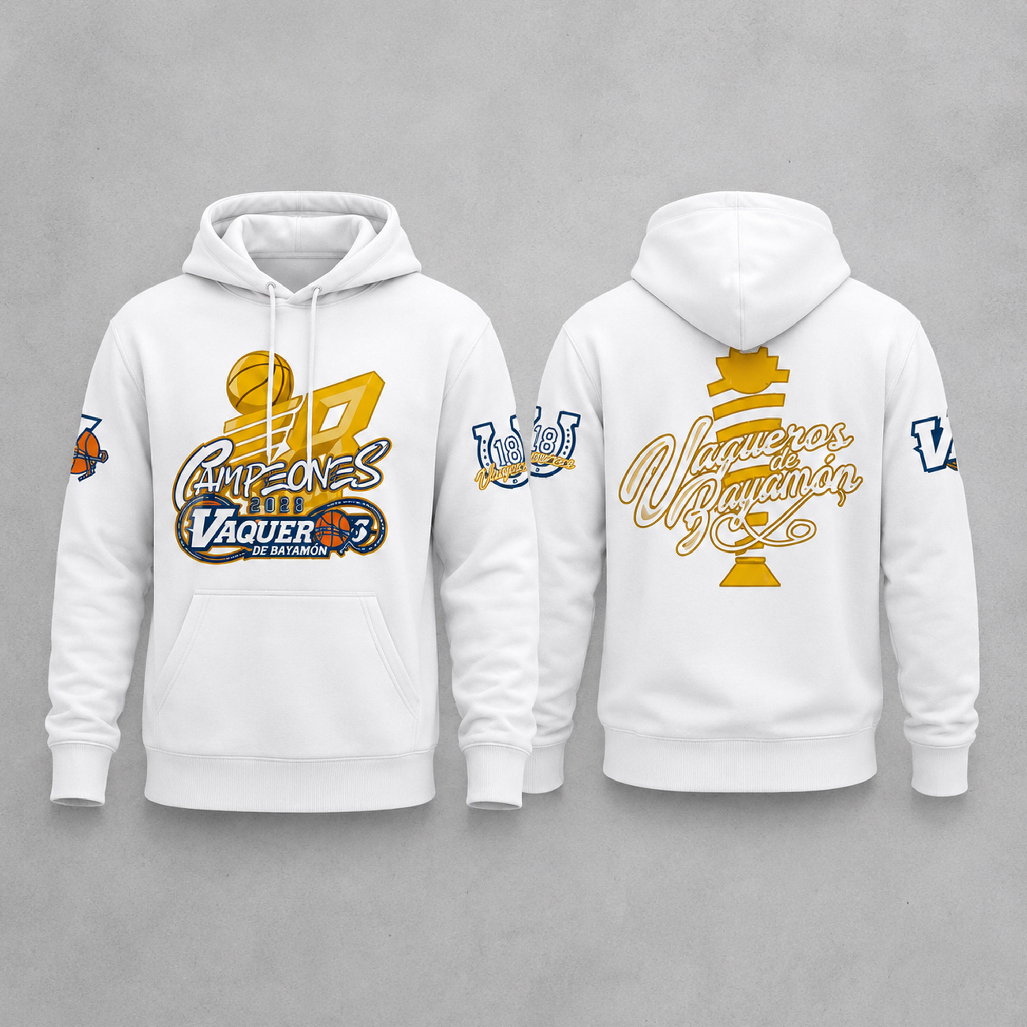 Vaqueros de Bayamon 2026 Baloncesto Superior Nacional Campeones Hoodie Vaqueros de Bayamon 2026 Baloncesto Superior Nacional Campeones Hoodie
