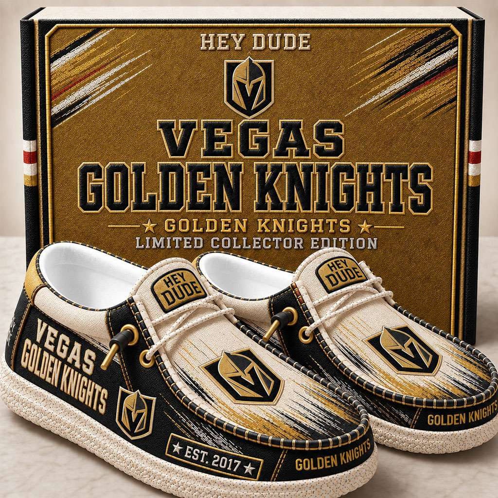 Vegas Golden Knights Merch Est 2017 Golden Knights Slip-On Loafers Gifts For Fans