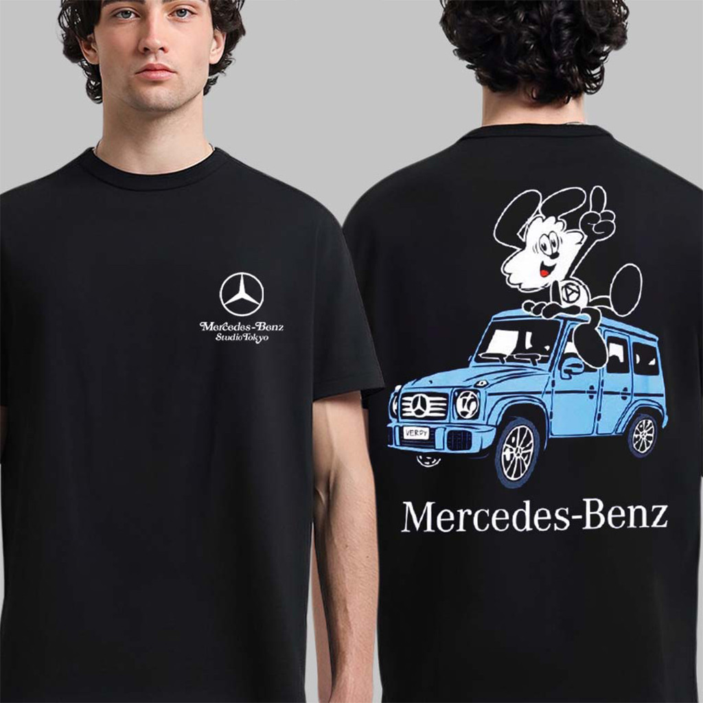 VERDY X Mercedes Benz Japan Collab 2026 Black T-Shirt Birthday Gift For Husband VERDY X Mercedes Benz Japan Collab 2026 Black T-Shirt Birthday Gift For Husband