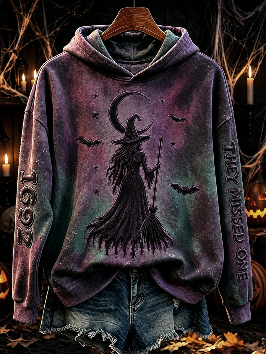 Vintage 1692 They Missed One Witch Hoodie Halloween Themed Apparel Witchy Gift For Her Vintage 1692 They Missed One Witch Hoodie Halloween Themed Apparel Witchy Gift For Her