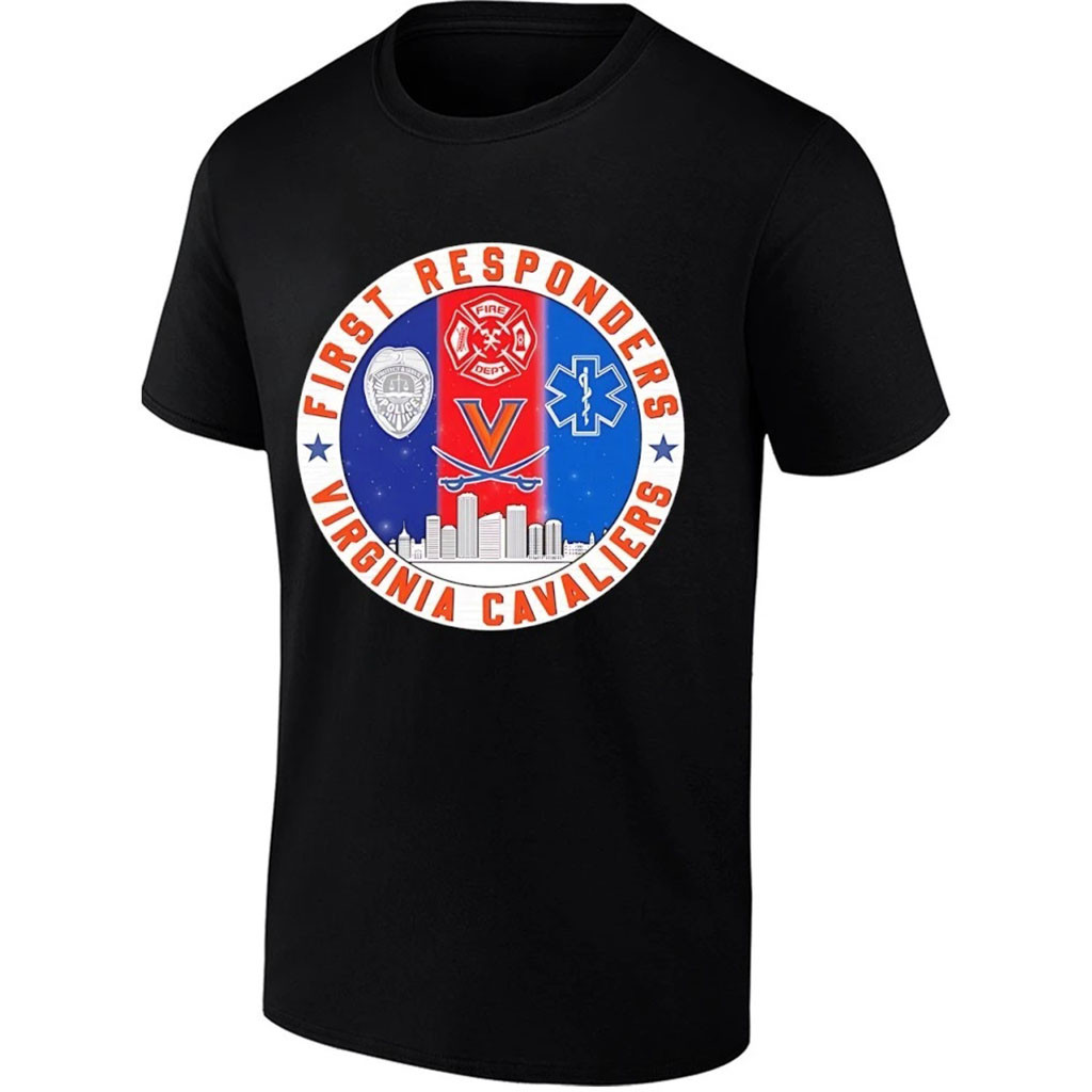 Virginia Cavaliers First Responders Police And Fire Tribute Shirt Virginia Cavaliers Merch