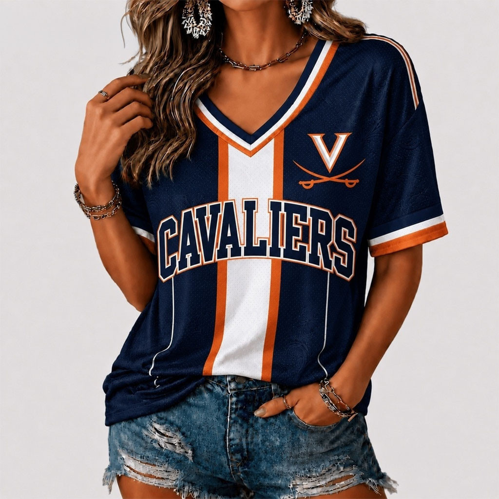 Virginia Cavaliers Rivalry Game Spirit V-Neck T-Shirt Cavaliers Merch Football Fan Gift Ideas