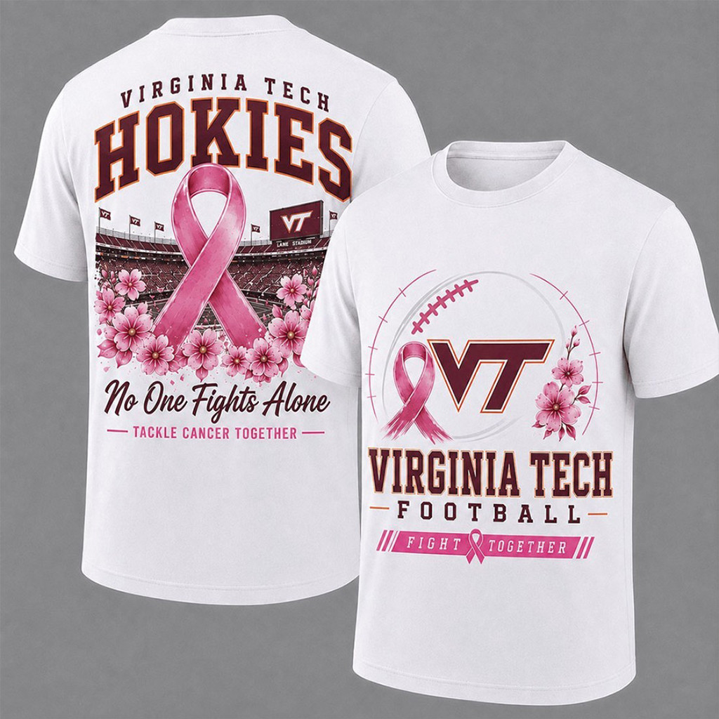 Virginia Tech Hokies Breast Cancer Awareness T-Shirt Fight Together Shirt Hokies Merch Gifts