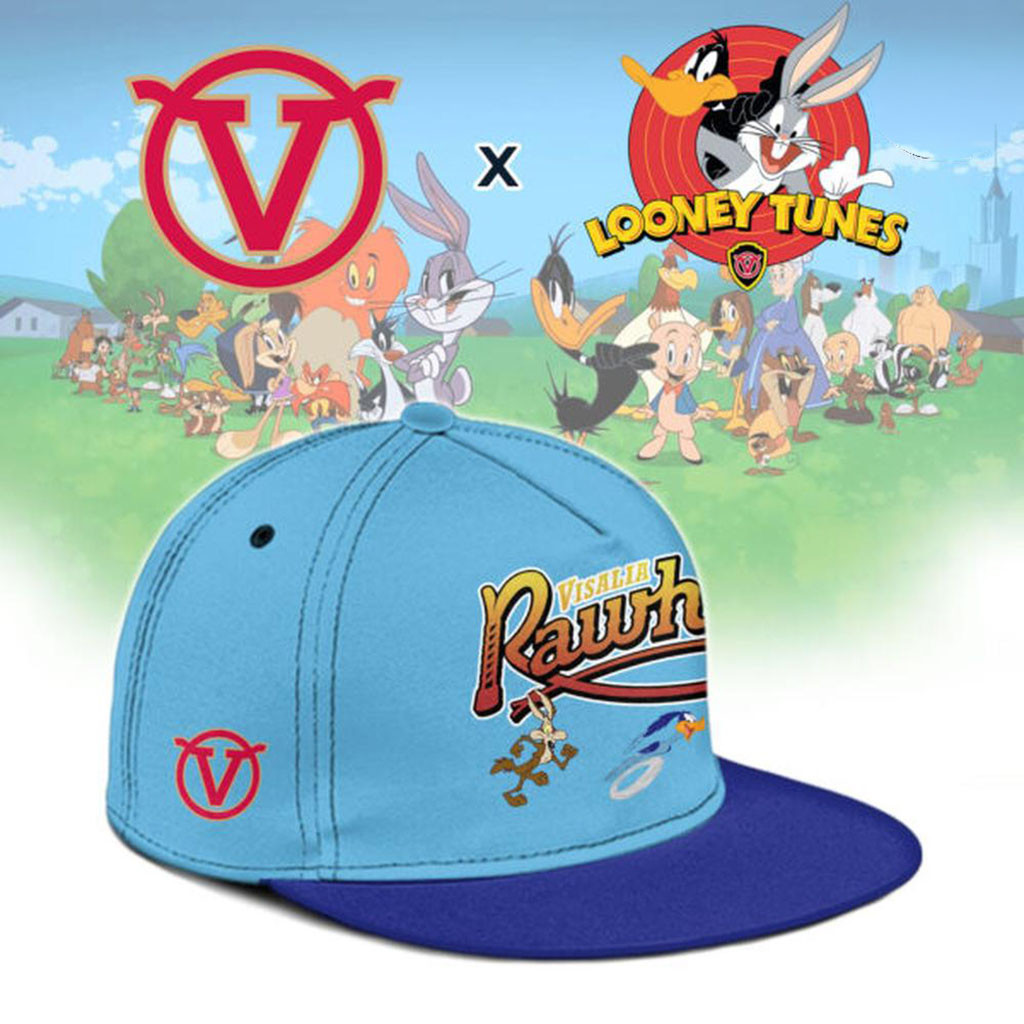Visalia Rawhide X Looney Tunes Night Snapback Hat Visalia Rawhide Merch Gifts For Baseball Fans Visalia Rawhide X Looney Tunes Night Snapback Hat Visalia Rawhide Merch Gifts For Baseball Fans