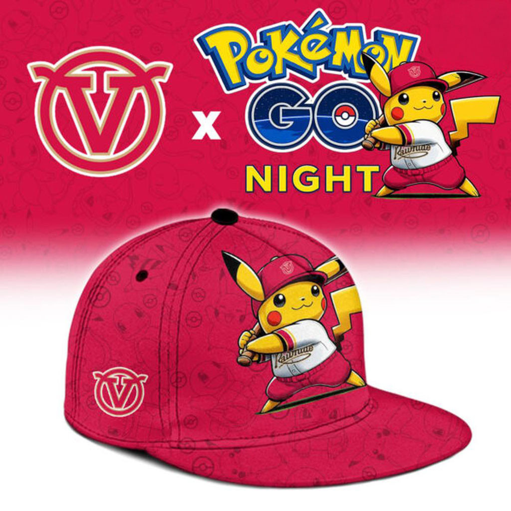 Visalia Rawhide X Pokemon GO Night Snapback Hat Visalia Rawhide Merch Gift For Baseball Fans