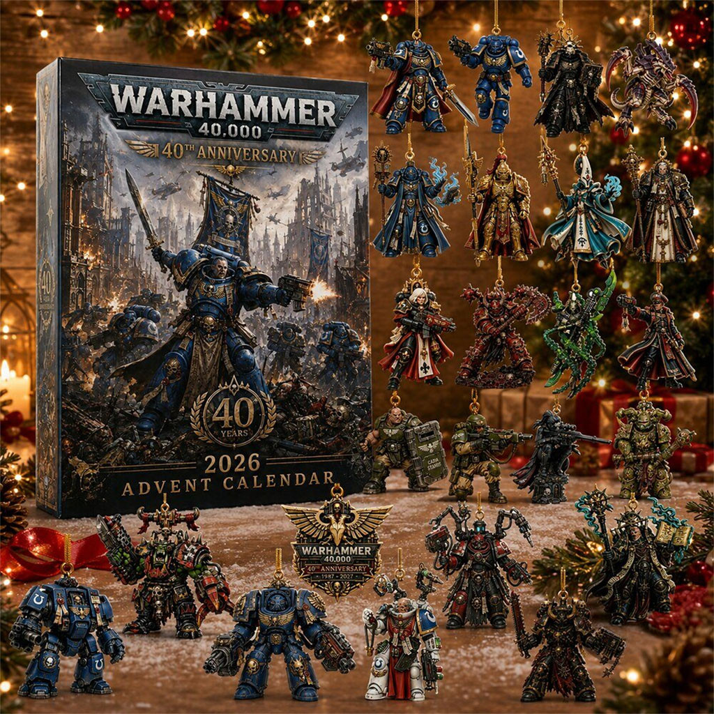 Warhammer 40K 40Th Anniversary Advent Calendar 2026 Warhammer Merch Christmas Tree Ornament