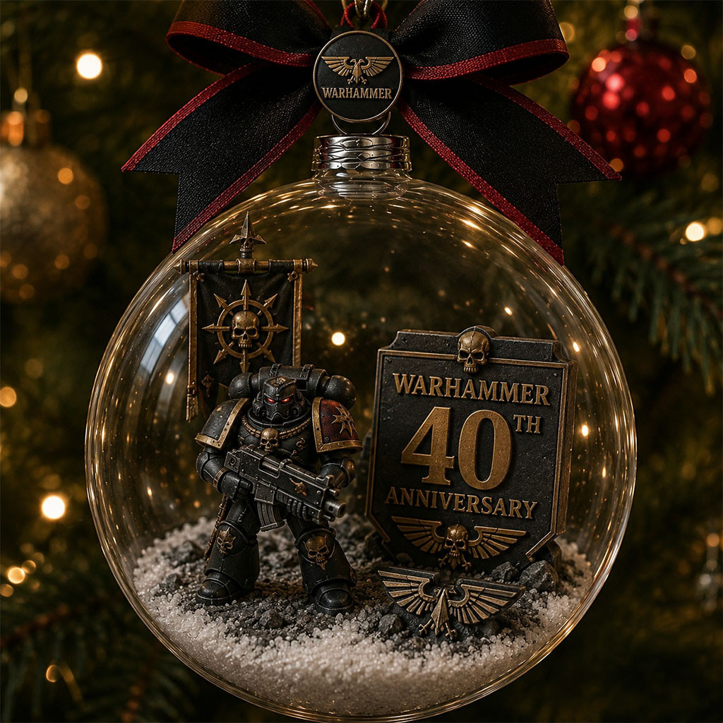Warhammer 40th Anniversary Globe Ornament Warhammer Merch Christmas Tree Decorations